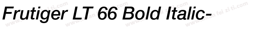 Frutiger LT 66 Bold Italic字体转换